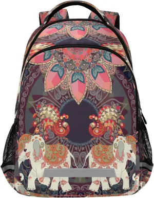 ALAZA Exotic Elephants Backpacks Travel Laptop Daypack School Book Bag for Men Women Teens Kids