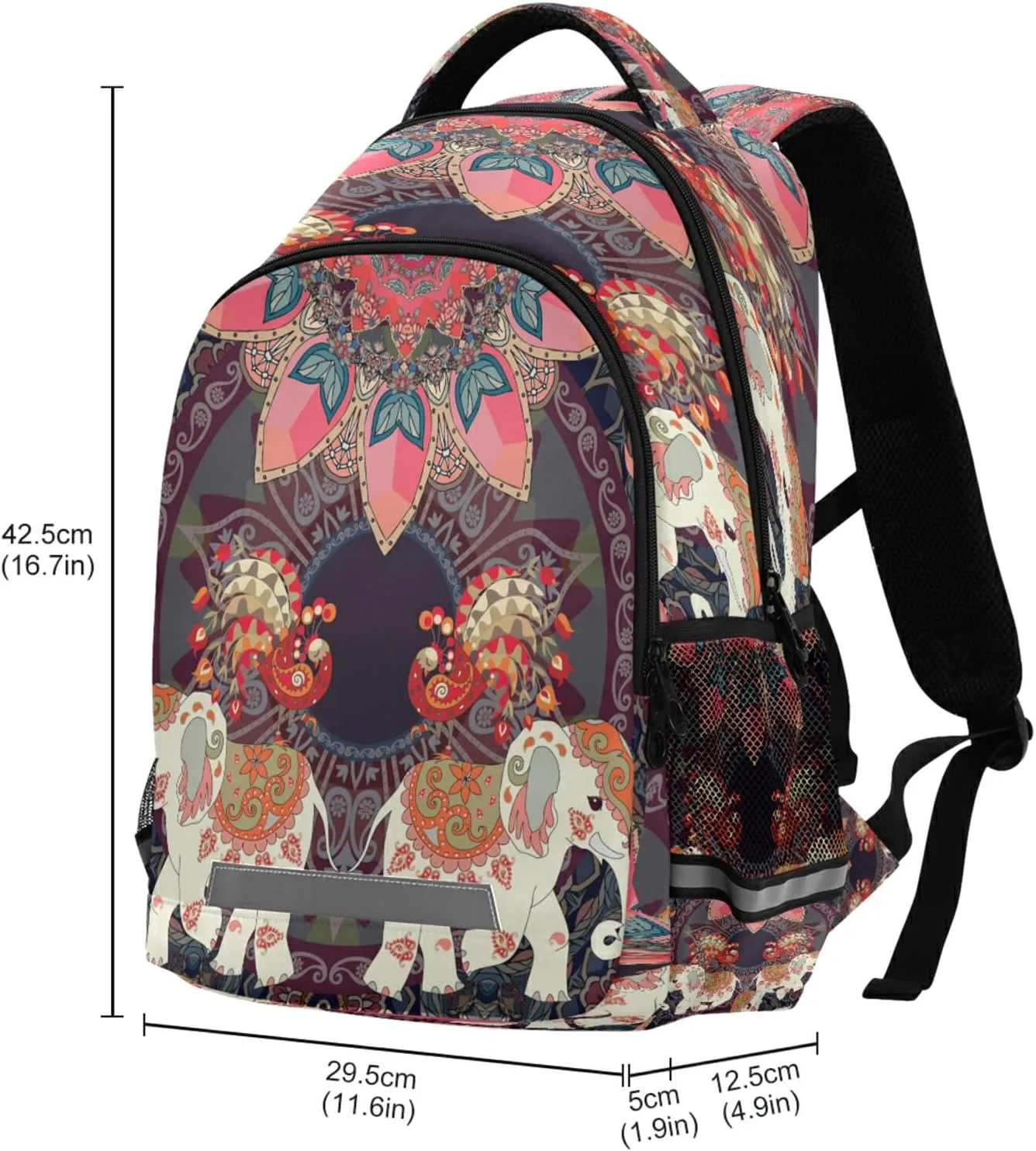 ALAZA Exotic Elephants Backpacks Travel Laptop Daypack School Book Bag for Men Women Teens Kids