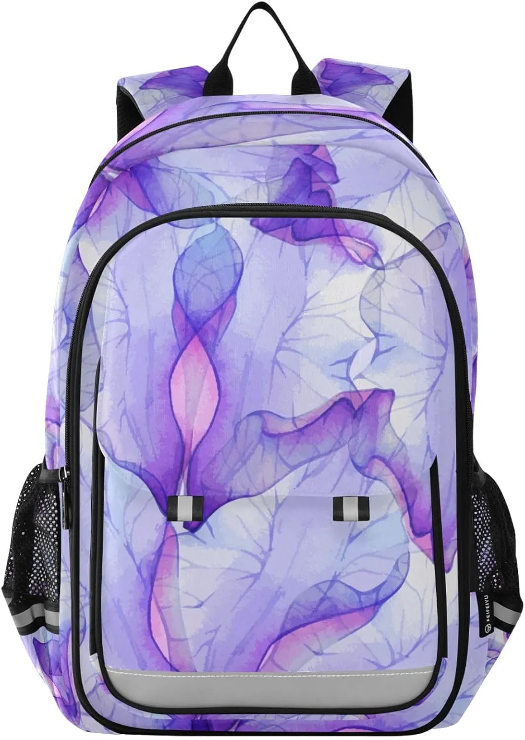 ALAZA Flower Purple Petals Laptop Backpack Purse for Women Men School Bag 17 Inch Bookbag Student Boys Girls Travel Casual Daypack