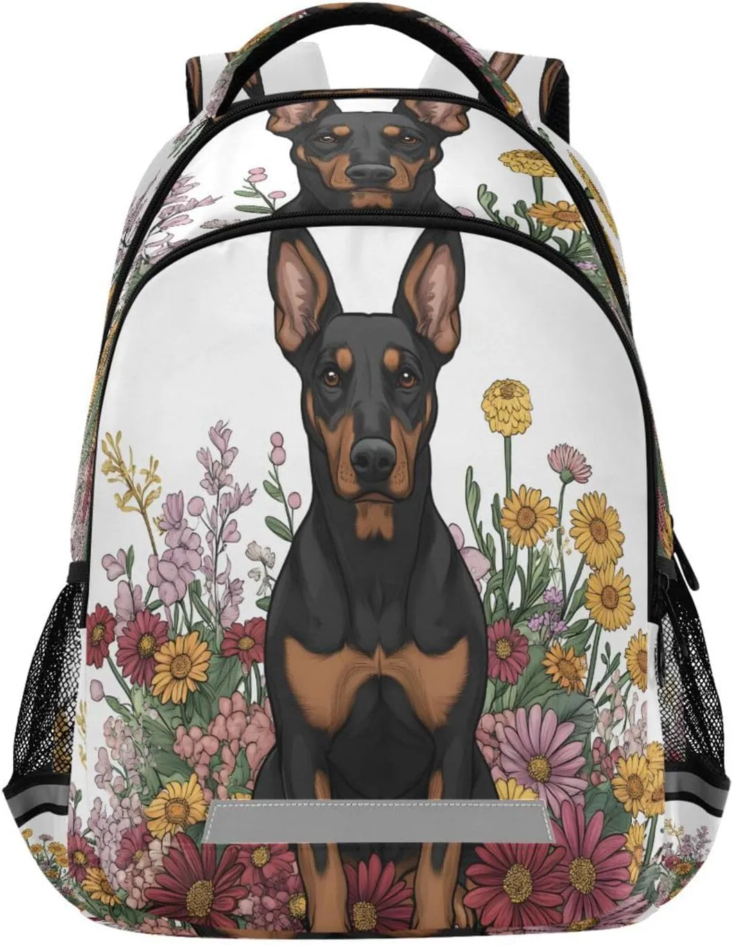 ALAZA German Shepherd Flower Backpacks Travel Laptop Daypack School Book Bag for Men Women Teens Kids116