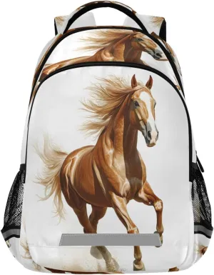 ALAZA Horse Run Backpacks Travel Laptop Daypack School Book Bag for Men Women Teens Kids