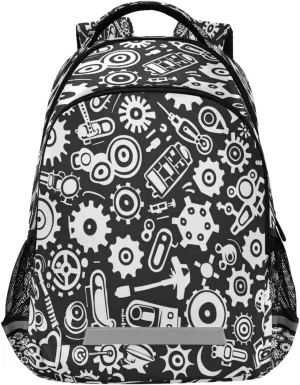 ALAZA Machinery Backpacks Travel Laptop Daypack School Book Bag for Men Women Teens Kids