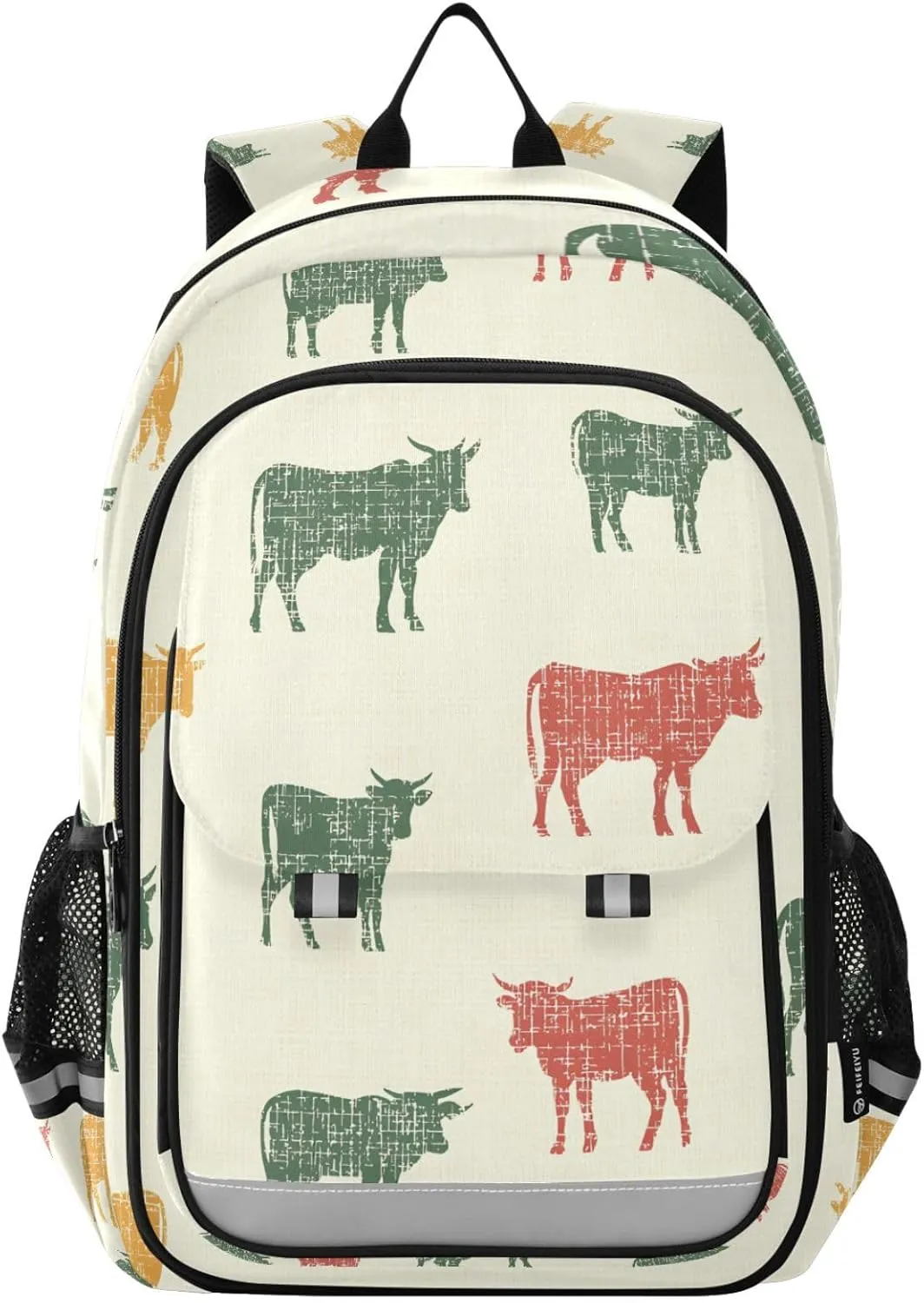 ALAZA Retro Highland Cow Color Laptop Backpack Purse for Women Men School Bag 17 Inch Bookbag Student Boys Girls Travel Casual Daypack