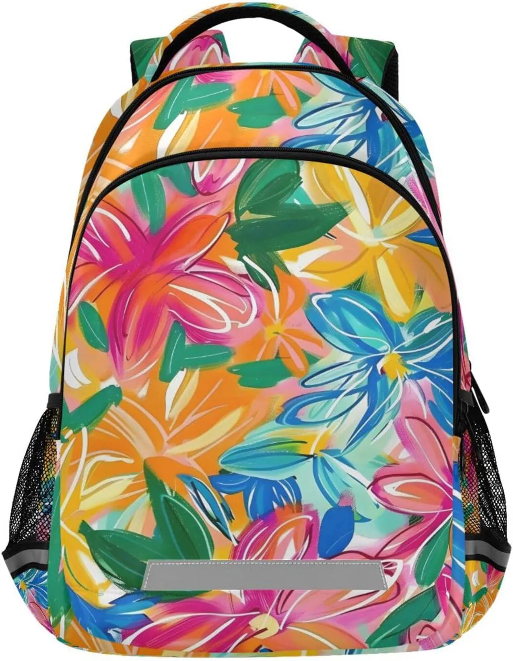 ALAZA Spring Flowers Backpack Girls Kids Backpacks Boys School Bookbag 3rd 4th 5th Grade Casual Daypack Laptop Shoulder Bag