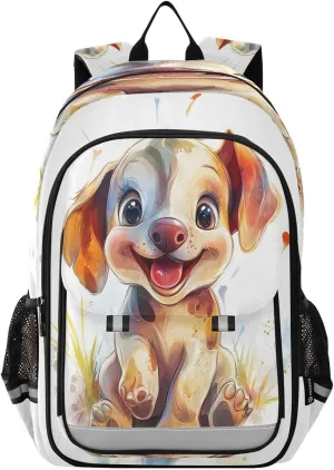 ALAZA Watercolor Dog School Backpacks Travel Laptop Bag Kids Bookbag for Girls Boys Teens Women Men192