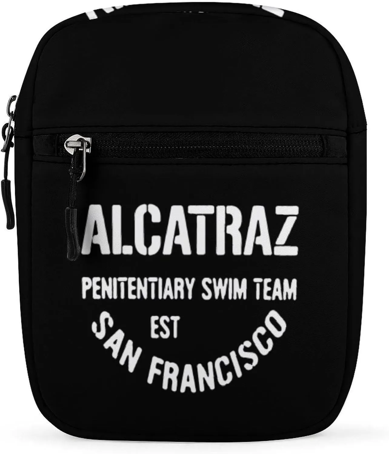 Alcatraz Penitentiary Swim Team San Francisco Small Crossbody Bags for Women Men Sling Purse Shoulder Bag with Adjustable Strap