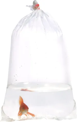 ALFA Fishery Bags Round Corners Bottom Leak Proof Clear Plastic Fish Bags 7" Inches Wide for Marine and Tropical Fish Transport 2 mil. (7" x 16" / 100 Pack)