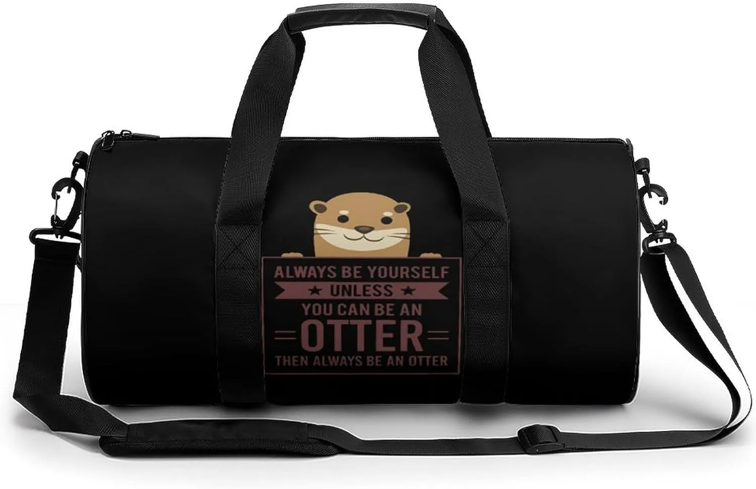 Always Be A Otter Compact Gym Bag Travel Duffel Bags Lightweight Foldable Sports Tote Gymbag