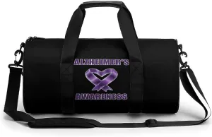 Alzheimer's Awareness Compact Gym Bag Travel Duffel Bags Lightweight Foldable Sports Tote Gymbag