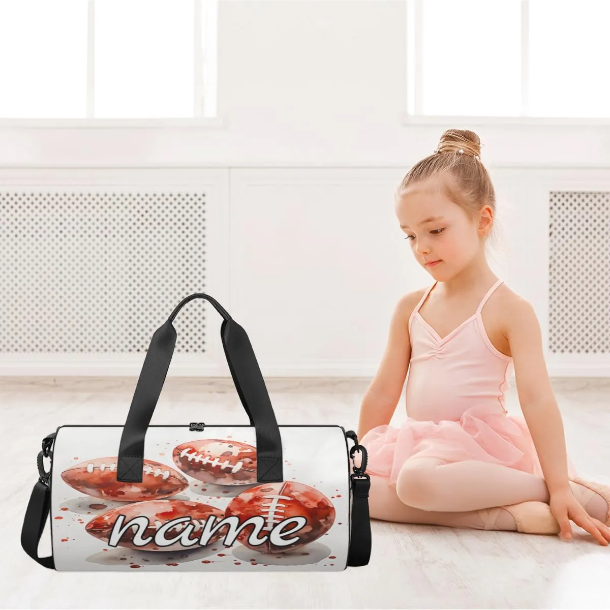 American football Personalized Dance Bags, American football Custom Sport Duffel Bag Travel Duffle Bag Overnight Weekender Bag