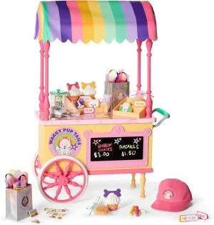American Girl, Summer McKinny Girl of The Year 2025 Treat Cart for 18-inch Dolls with Mobile cart, Pretend Food, and Accessories, Ages 6 