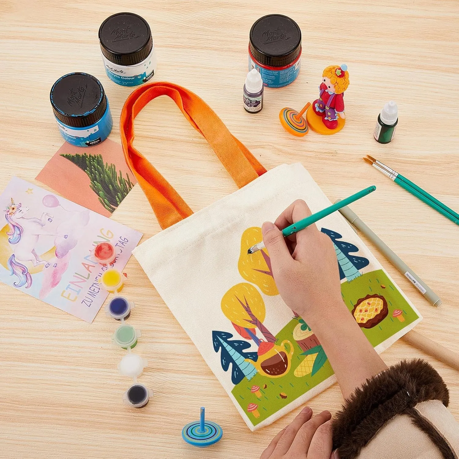 Amylove 24 Pcs Mini Tote Bag Sublimation Blank Canvas Tote Bags Reusable Grocery Luggage DIY Sack Goody for Party Even (8.5 x 8 Inch,Natural with Colorful Handle)