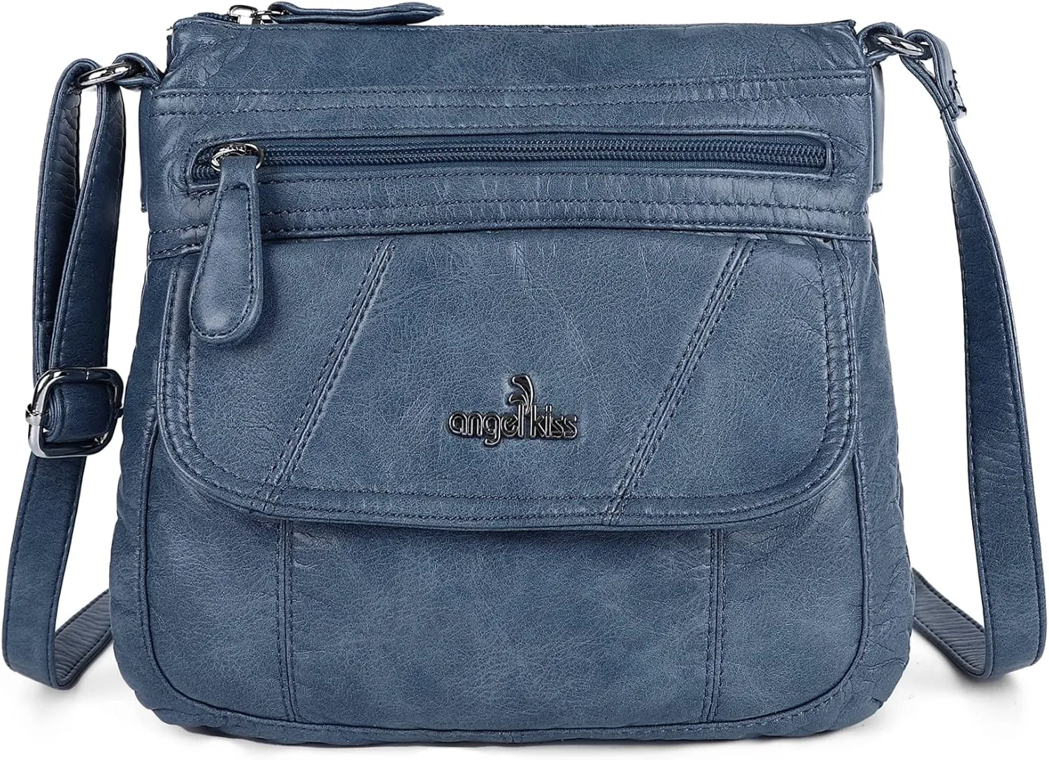 Angelkiss Small Womens Crossbody Bag Leather Shoulder Purse for Women Hobo Bag with Adjustable Shoulder Strap