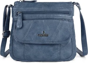 Angelkiss Small Womens Crossbody Bag Leather Shoulder Purse for Women Hobo Bag with Adjustable Shoulder Strap