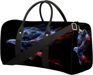 Animal Eagle Realistic Travel Duffel Bag for Women Men Small Sport Gym Bag Waterproof Weekender Overnight Lightweight Carry on Foldable Gym Bag for Training Swim Yoga Traveling Handbag