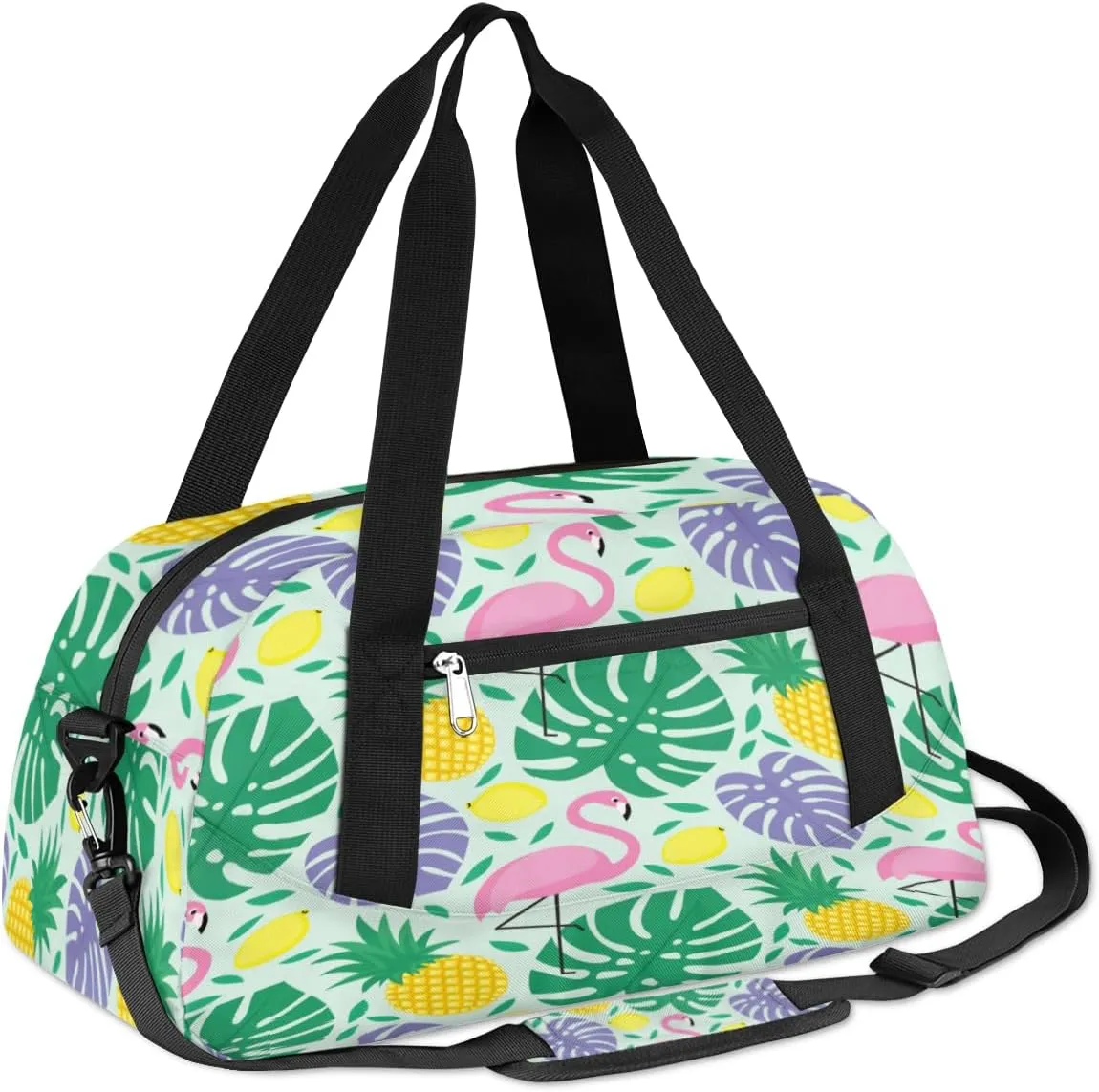Animal Flamingo Palm Leaves Gym Bag, Duffle Bag, Weekender Bag, Duffel Bag, Overnight Bag, Travel Duffel Bag, Dance Bag, Tote Bag, Beach Bag, Pool Bag, Gym Duffle Bag, Carry on Bag