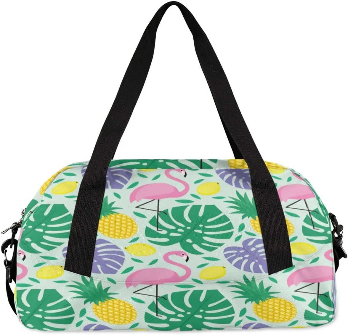 Animal Flamingo Palm Leaves Gym Bag, Duffle Bag, Weekender Bag, Duffel Bag, Overnight Bag, Travel Duffel Bag, Dance Bag, Tote Bag, Beach Bag, Pool Bag, Gym Duffle Bag, Carry on Bag