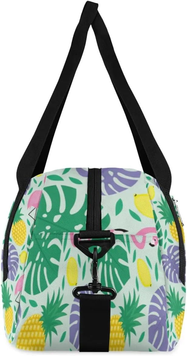 Animal Flamingo Palm Leaves Gym Bag, Duffle Bag, Weekender Bag, Duffel Bag, Overnight Bag, Travel Duffel Bag, Dance Bag, Tote Bag, Beach Bag, Pool Bag, Gym Duffle Bag, Carry on Bag
