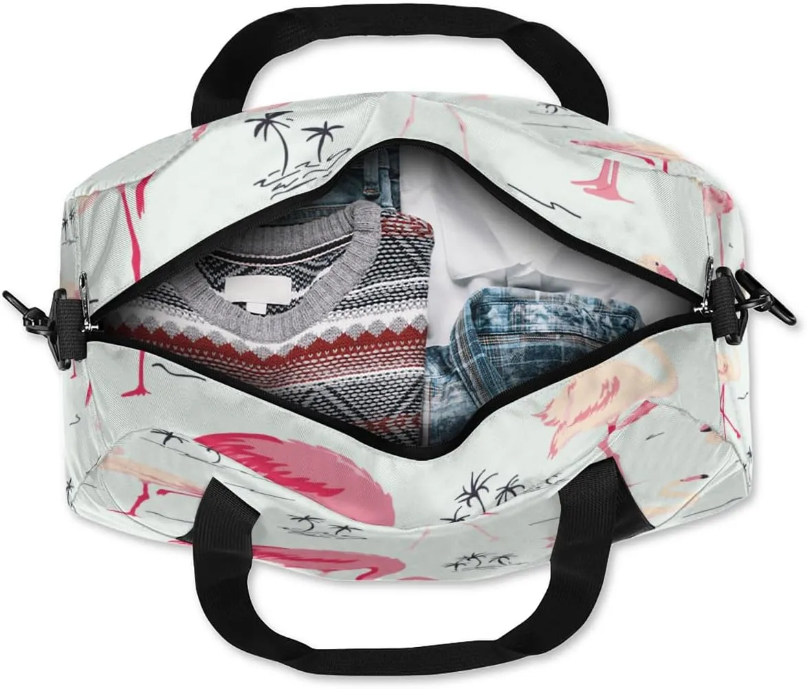 Animal Flamingo Palm Tree Gym Bag, Duffle Bag, Weekender Bag, Duffel Bag, Overnight Bag, Travel Duffel Bag, Dance Bag, Tote Bag, Beach Bag, Pool Bag, Gym Duffle Bag, Carry on Bag