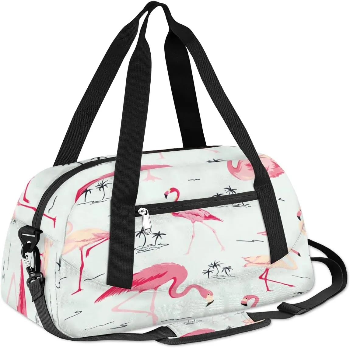 Animal Flamingo Palm Tree Gym Bag, Duffle Bag, Weekender Bag, Duffel Bag, Overnight Bag, Travel Duffel Bag, Dance Bag, Tote Bag, Beach Bag, Pool Bag, Gym Duffle Bag, Carry on Bag