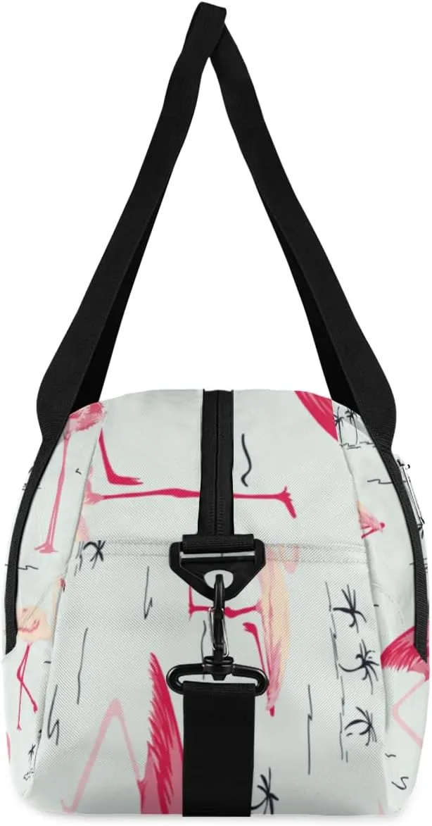 Animal Flamingo Palm Tree Gym Bag, Duffle Bag, Weekender Bag, Duffel Bag, Overnight Bag, Travel Duffel Bag, Dance Bag, Tote Bag, Beach Bag, Pool Bag, Gym Duffle Bag, Carry on Bag
