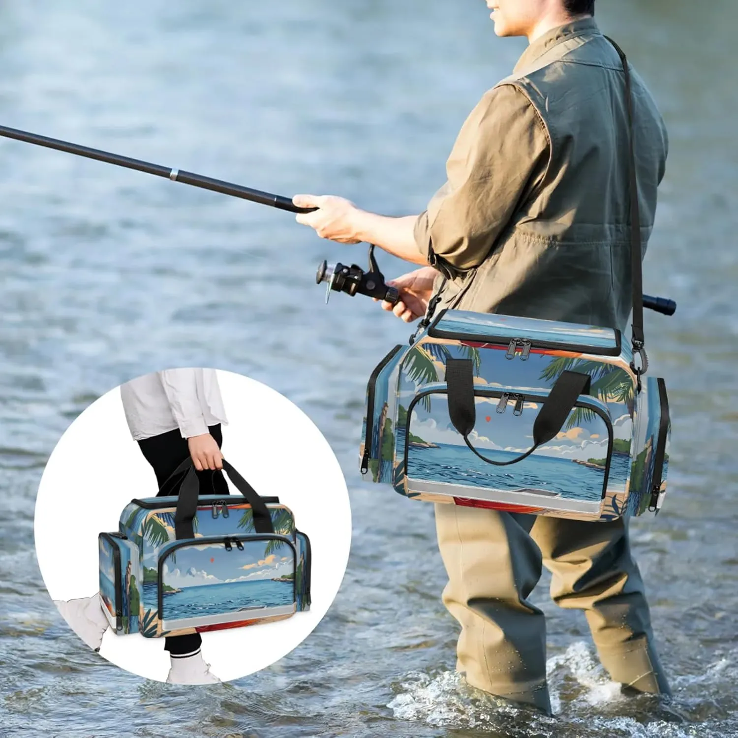 Anti-Scratch Duffle Bag for Travel 25x17.7x11.2 Inch - Waterproof Duffel Bag for Camping Fitness, Durable EMS Gear for First Responders Beach Boat