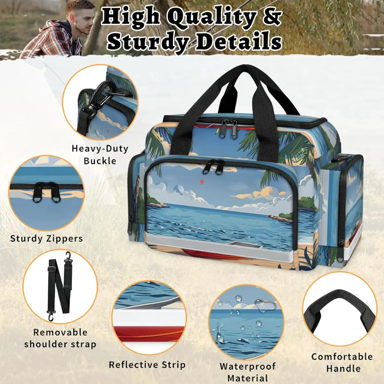 Anti-Scratch Duffle Bag for Travel 25x17.7x11.2 Inch - Waterproof Duffel Bag for Camping Fitness, Durable EMS Gear for First Responders Beach Boat