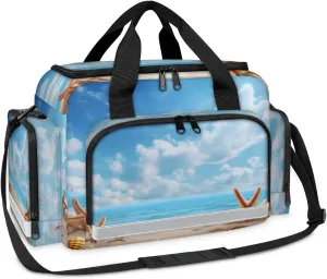 Anti-Scratch Duffle Bag for Travel 25x17.7x11.2 Inch - Waterproof Duffel Bag for Camping Fitness, Durable EMS Gear for First Responders Beach Starfish