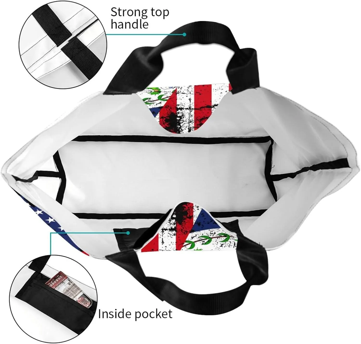 Antigua Barbuda Flag Women's Tote Bag Large Capacity Single Shoulder Bags Handbag for Shopping Work