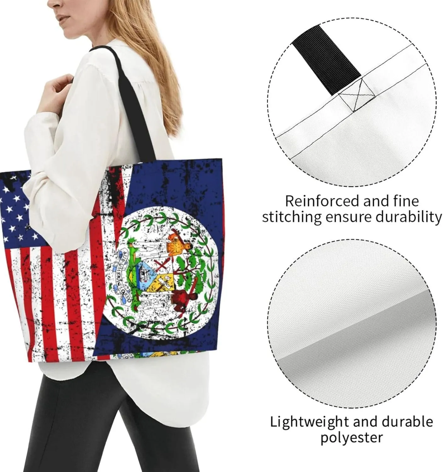 Antigua Barbuda Flag Women's Tote Bag Large Capacity Single Shoulder Bags Handbag for Shopping Work