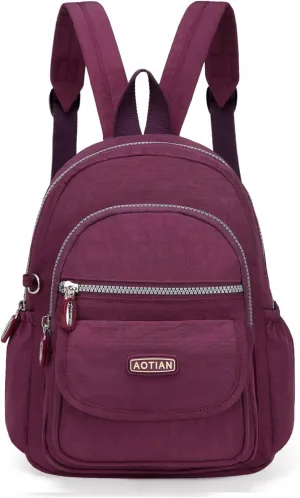 AOTIAN Mini Nylon Women Backpacks Casual Lightweight Small Daypack for Girls