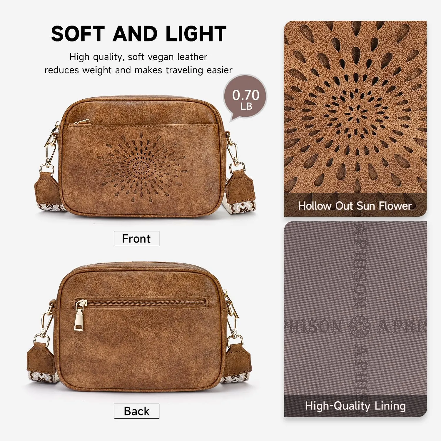 APHISON Quilted Crossbody Bags for Women Trendy,Vegan Leather Small Crossbody Purses Shoulder Handbags with Adjustable Strap