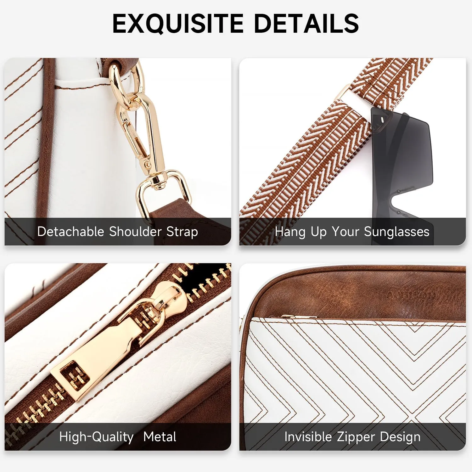 APHISON Quilted Crossbody Bags for Women Trendy,Vegan Leather Small Crossbody Purses Shoulder Handbags with Adjustable Strap