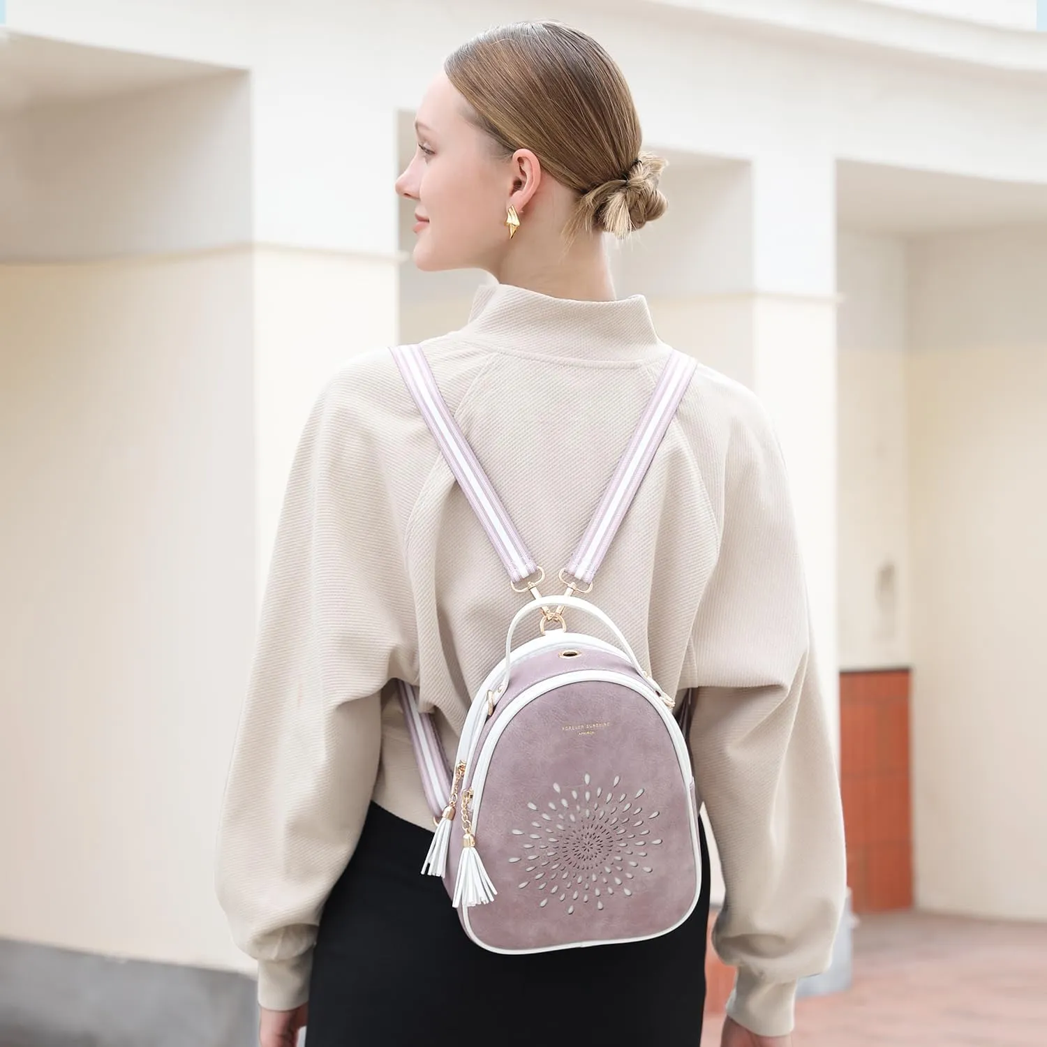 APHISON Small Backpack Purse for Women Cute Mini Backpacks PU Leather Crossbody Shoulder Bags Multifunctional Handbags