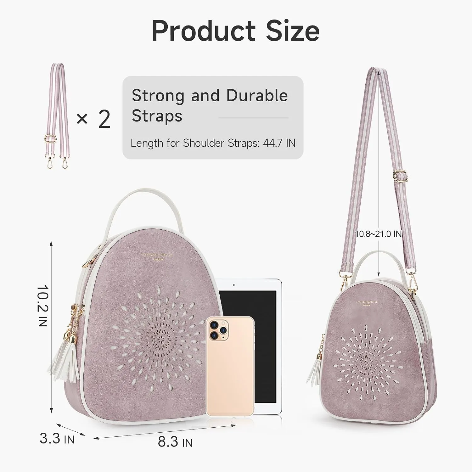 APHISON Small Backpack Purse for Women Cute Mini Backpacks PU Leather Crossbody Shoulder Bags Multifunctional Handbags