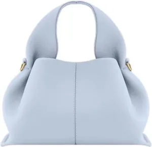 APLUSH Retro Crossbody Bag Cloud Pouch Bag with Removable Strap,Dumpling Clutch Purse Handbag Leather Tote Shoulder Bag,Blue
