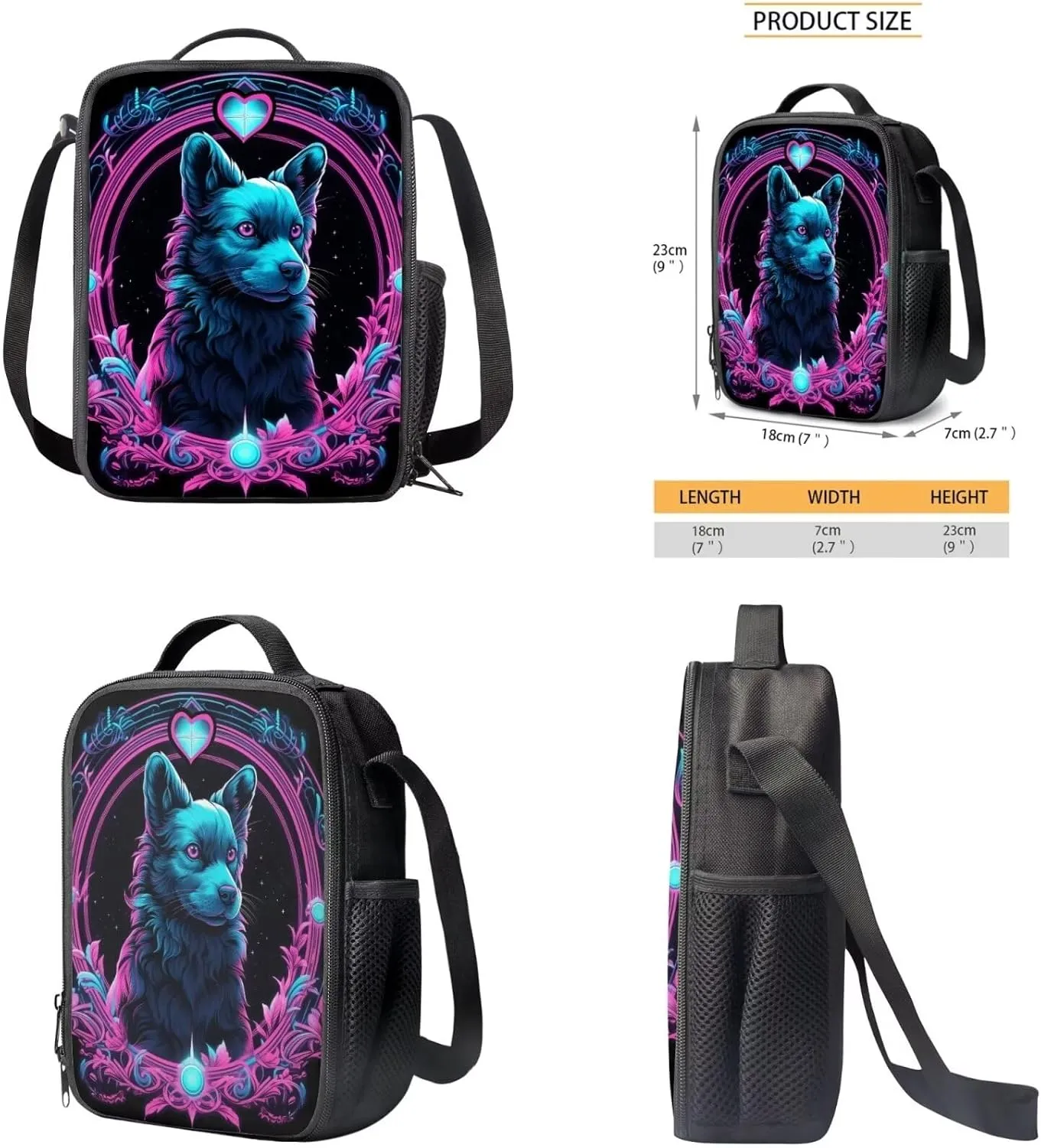 Art Dog Kids School Backpack for Girls Kindergarten Cute Backpacks for School Girls 4Th Grade Kids School Backpack for Boys with Lunch Bag Girls' Backpack Mini Shoulder School Bag