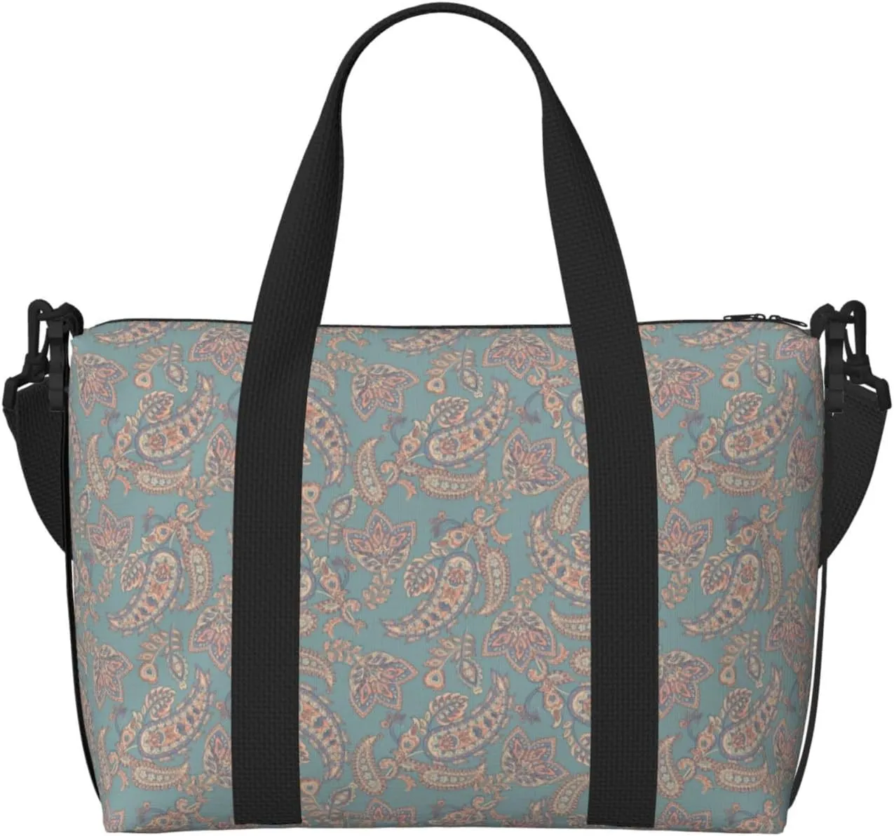 Asian Elements Paisley Travel Bag for Women Men Weekender Bags Carry on Overnight Bag Tote Bag Yoga Gym Bag for Gym, Work, Weekend, Travel, Personal Items