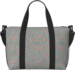 Asian Elements Paisley Travel Bag for Women Men Weekender Bags Carry on Overnight Bag Tote Bag Yoga Gym Bag for Gym, Work, Weekend, Travel, Personal Items