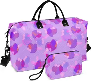 Aslsiy Travel Duffel Bags for Women Ice Cream in Chocolate Glaze Sports Duffel Bags Weekender Bags Gym Bag with Toiletry Bag Carry on Overnight Bag