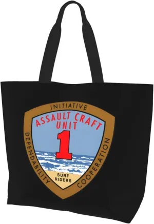 Assault Craft Unit 1 (Acu-1) Women'S Large Capacity Shoulder Shopping Bag, Reusable Handbag, Gift Bag