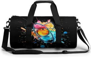 Atom Symbol Watercolor Gym Bag Lightweight Carry On Duffel Bag Athletic Sports Travel Bag Weekender Bag for Men Women