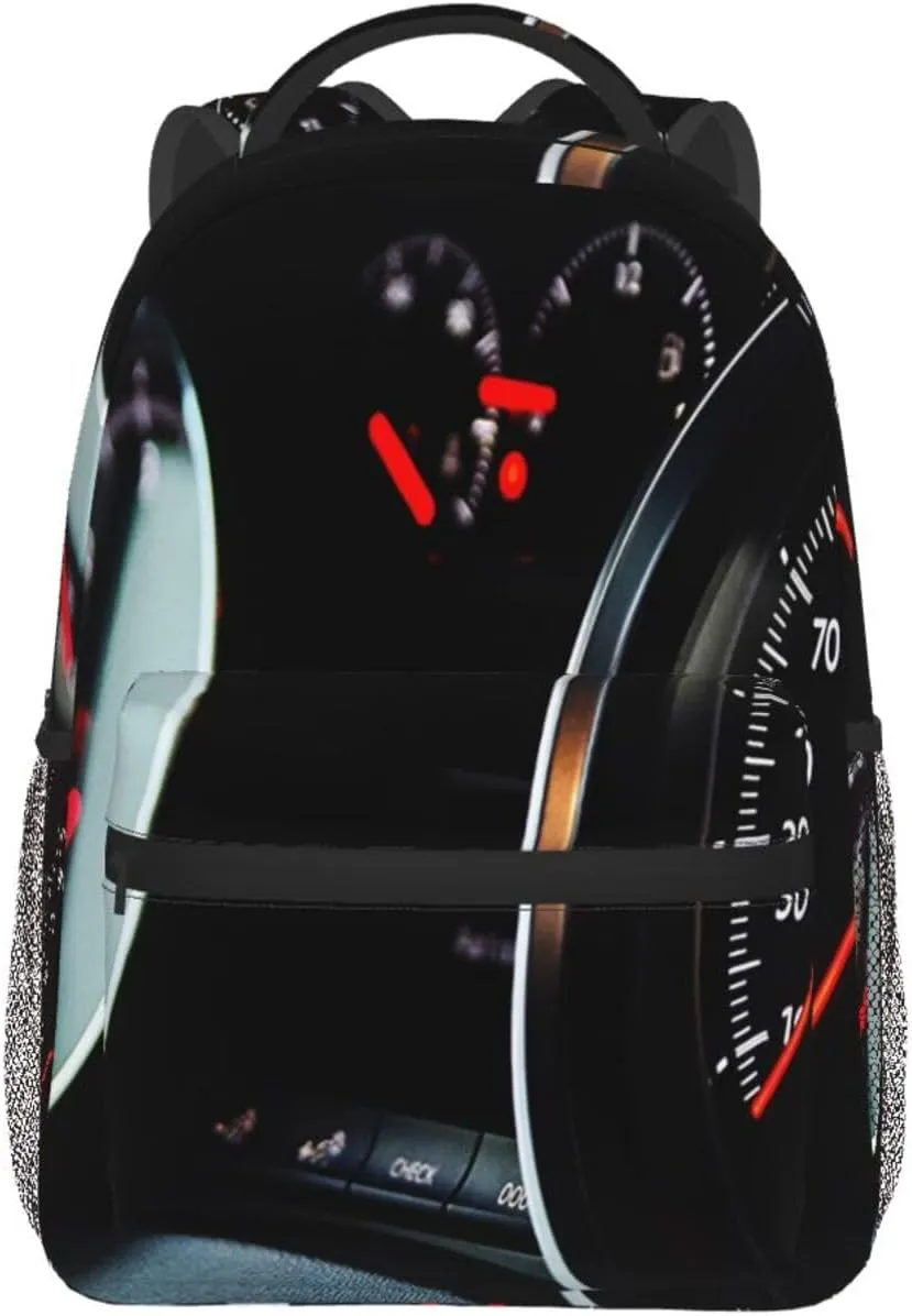 Automobile Dashboard Race Car Backpack for Men Women, Travel Laptop Backpack Computer Bag Daypack for Business Work Weekender