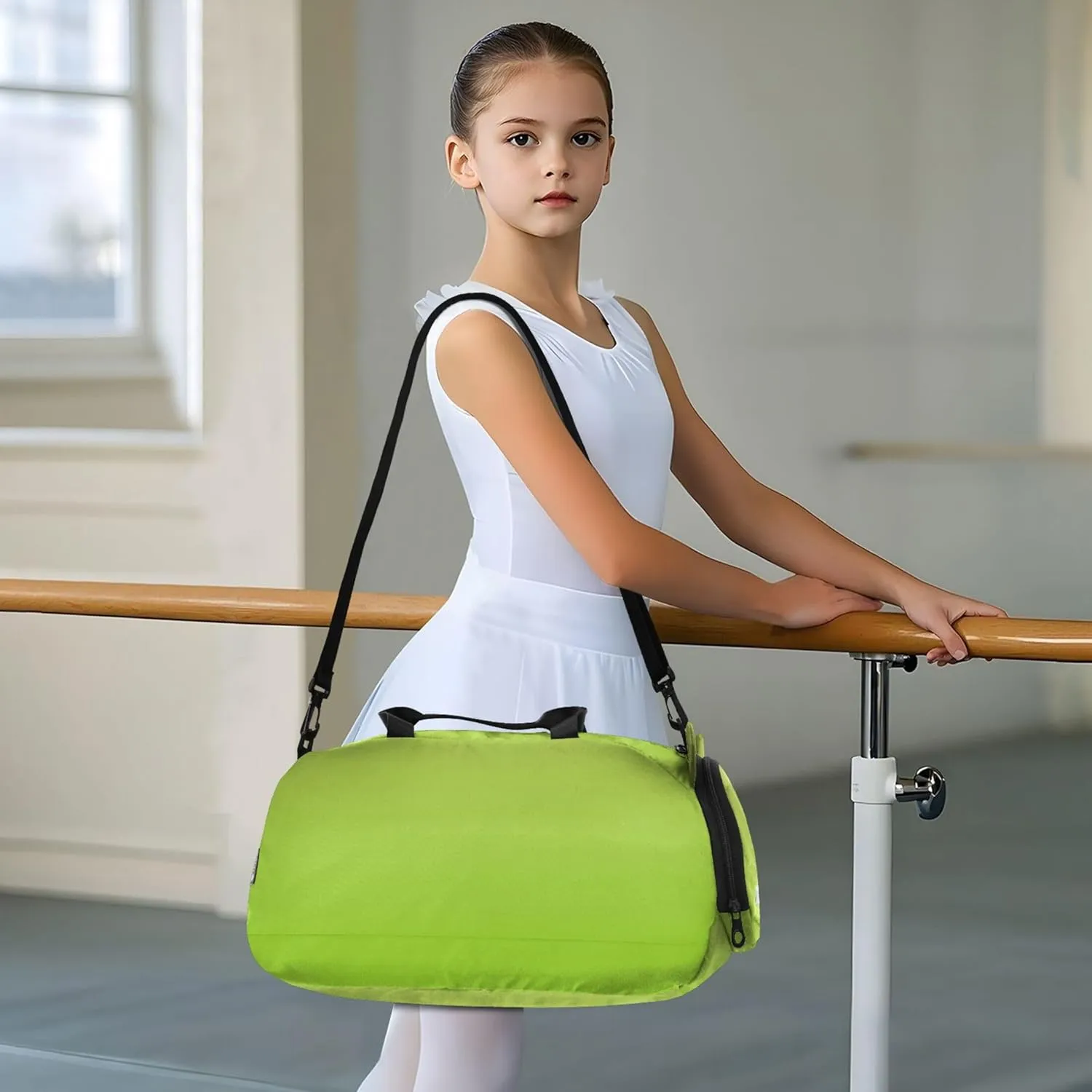 Avocado Green Fruit Gradient Carry on Duffel Bag for Boys Toddler Weekender Bags Girls Duffle Bags Travel Tote Shoe Compartment