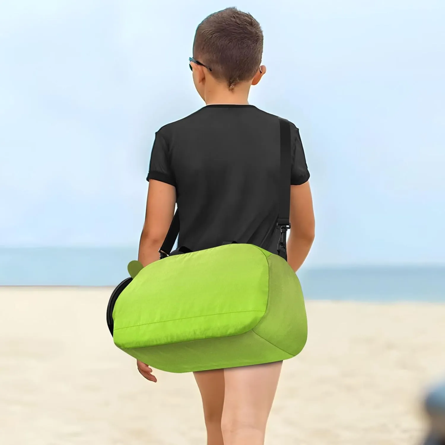Avocado Green Fruit Gradient Carry on Duffel Bag for Boys Toddler Weekender Bags Girls Duffle Bags Travel Tote Shoe Compartment