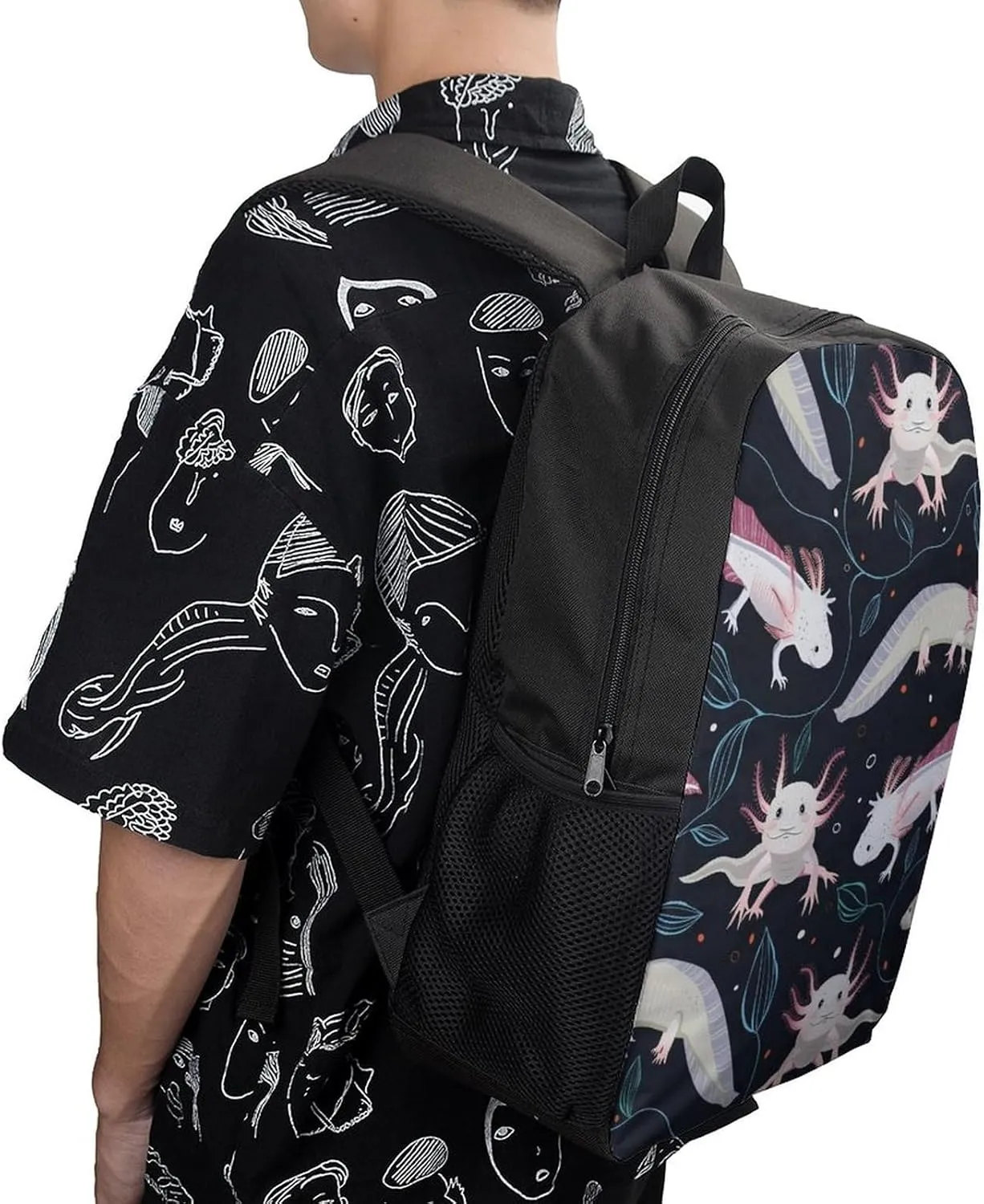 Ax Olotl Backpack Lightweight Waterproof Backpacks Laptop Backpack for Unisex Casual Travel Daypacks Large Capacity