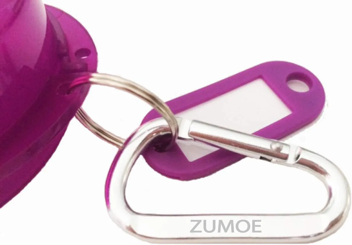Axolotl Retainer and Mouthguard Case with Carabiner, Durable Mouthguard Case for Sports, Teeth Aligner Retainer Holder for Travel and Protection, Ideal for Secure Storage - Purple