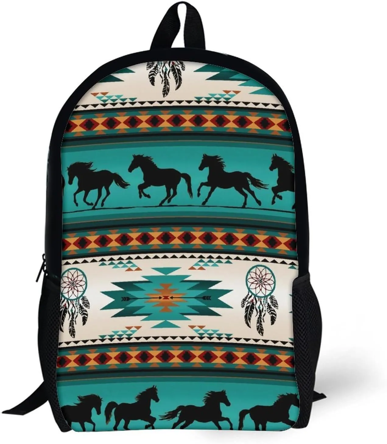 Aztec Tribal Horse Backpack Lightweight Waterproof Backpacks Laptop Backpack for Unisex Casual Travel Daypacks Large Capacity