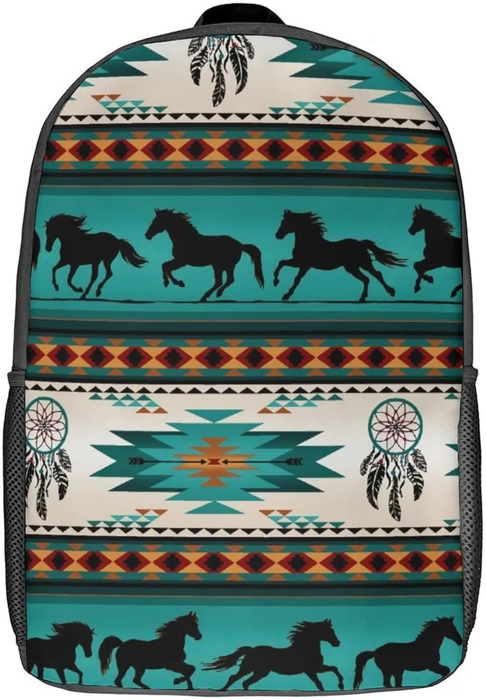Aztec Tribal Horse Backpack Lightweight Waterproof Backpacks Laptop Backpack for Unisex Casual Travel Daypacks Large Capacity
