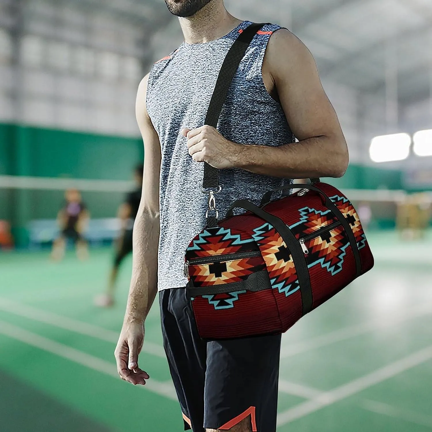 Aztec Tribal Lightweight And Large Capacity Fitness Bag